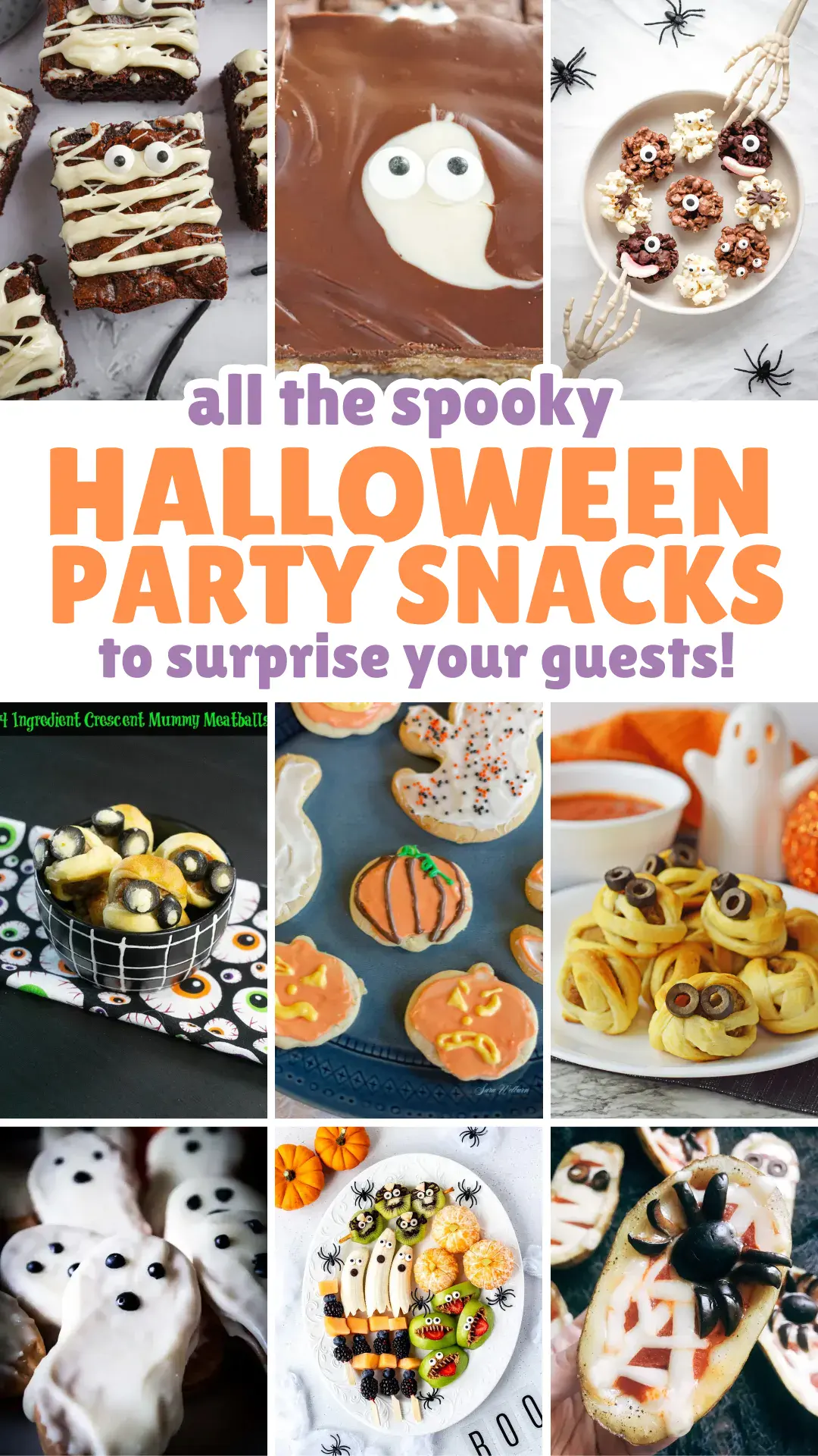 Hosting a Halloween party? These Halloween snacks for party tables are fun, festive, and easy to make—perfect for school events, family parties, or haunted hangouts! 🧙♀️🕸️ #HalloweenIdeas #HalloweenSnacksForParty #HalloweenInspo