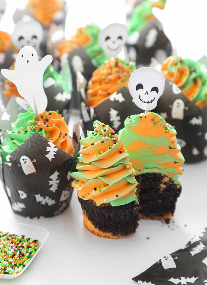 Halloween Swirl Cupcakes