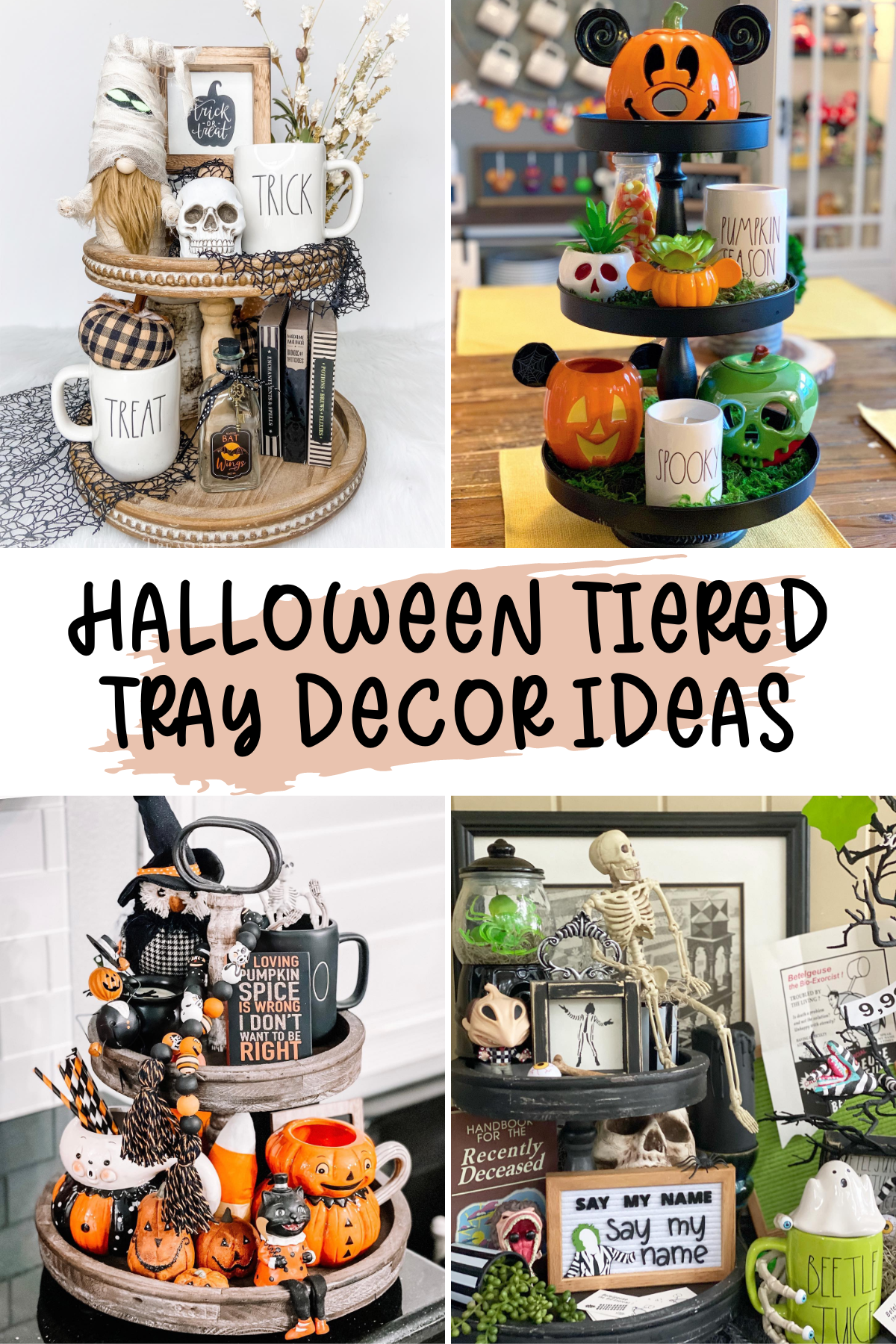 Looking for Halloween Tiered Tray Decor inspiration? 🎃 From spooky witches to candy corn fun, these tiered trays are packed with creative Halloween decorations that are sure to elevate your holiday vibes. Get ideas for your Halloween centerpieces and discover easy ways to style your space! 👻 #HalloweenTray #TieredTrayDecorIdeas