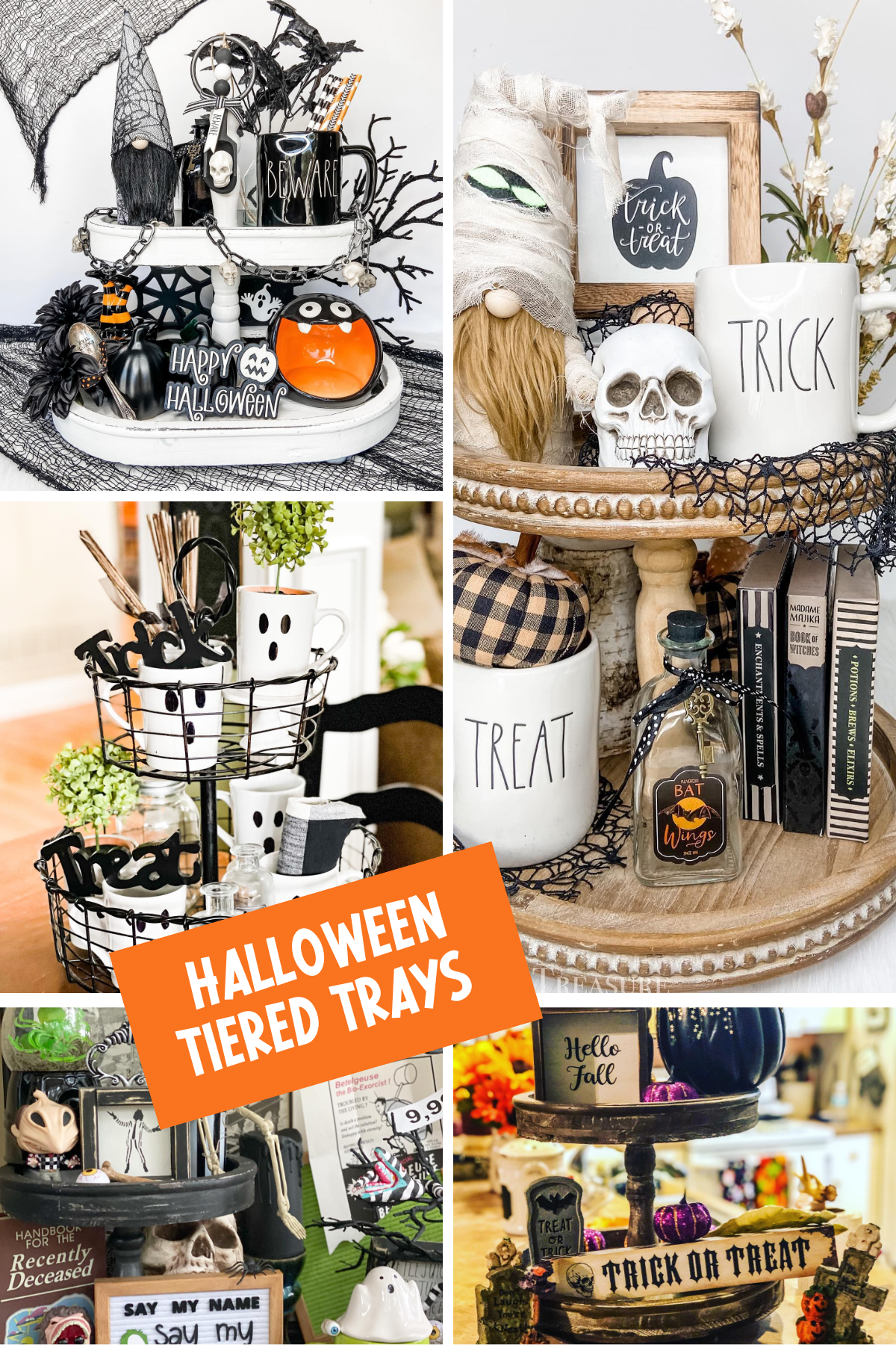 Love Halloween tiered trays as much as we do? 😍 Check out these festive and fun tiered tray ideas that’ll give your home the perfect spooky touch! Whether you're hosting a party or decorating your coffee bar, these creative Halloween decorations will take your table settings to the next level! 🕸️ #HalloweenTieredTray #HalloweenTableSettings