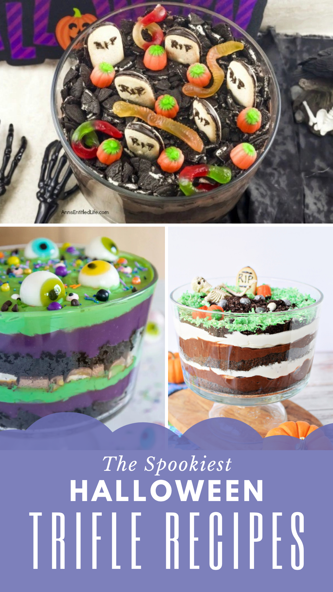 These Halloween trifles are as fun to make as they are to eat—think crushed cookies, candy eyeballs, and layers of creamy deliciousness. A must-try for your spooky dessert table! 👻🧡 #HalloweenTreats #TrifleIdeas #HalloweenTrifles
