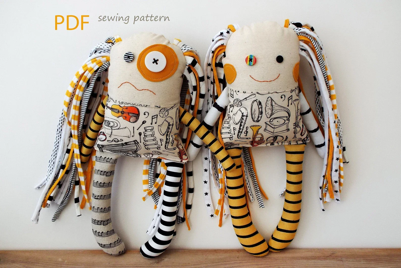 How cute (and a little spooky) are these worry dolls? 👻 This PDF sewing pattern is perfect if you’ve got basic machine sewing skills and want to whip up something unique for Halloween. The finished doll measures about 13.5 inches tall, with a hand-embroidered face that gives it so much personality. The tutorial includes 11 pages of step-by-step instructions, 28 helpful photos, and full-size pattern pieces—so you’ll have everything you need to bring your quirky little doll to life. It’s an instant download too, so you can start stitching right away!