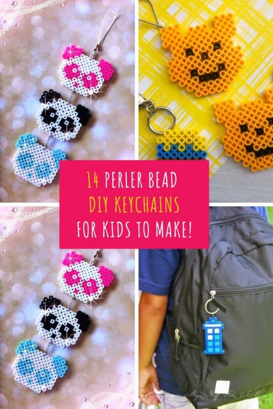These Perler Bead Keychains are the Perfect Back to School Craft