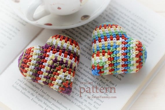 Happy Colourful Crochet Heart