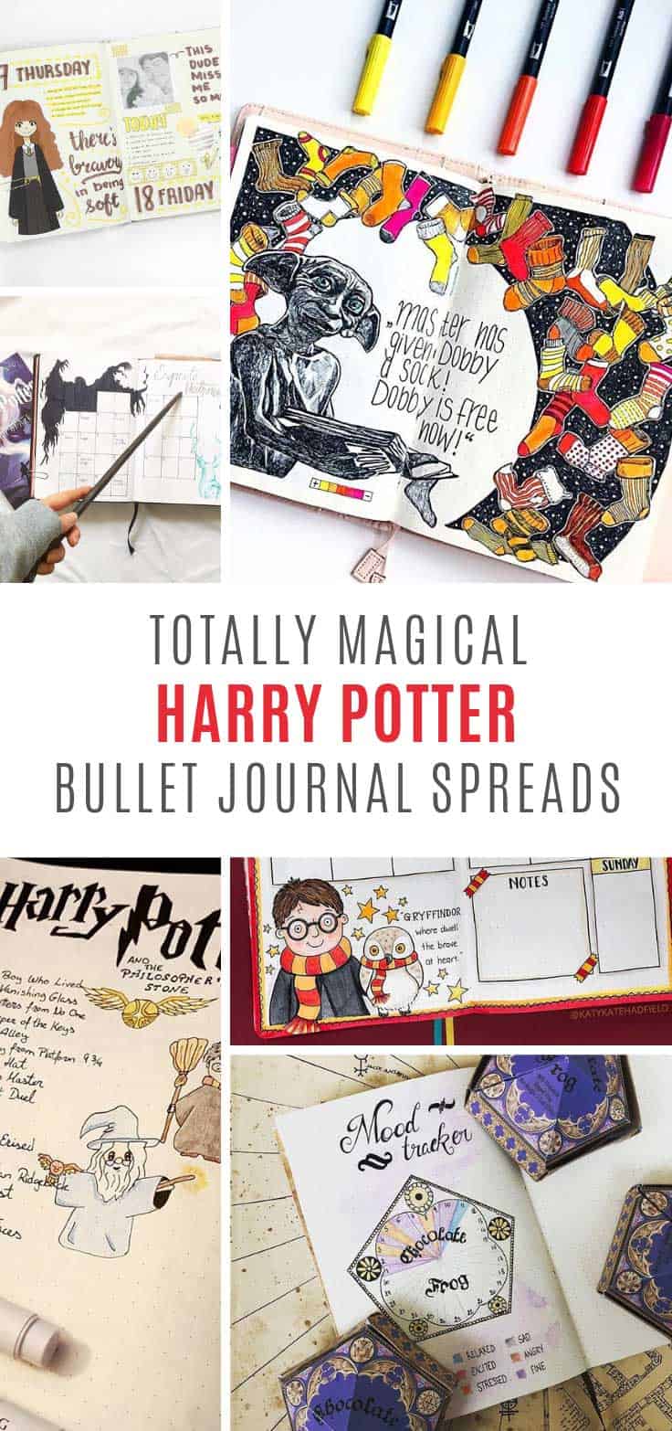 These Harry Potter bullet journal spreads are MAGICAL!