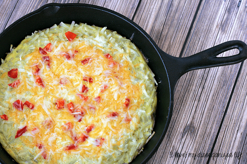 Frittata with Peppers, Cheese and Hashbrowns