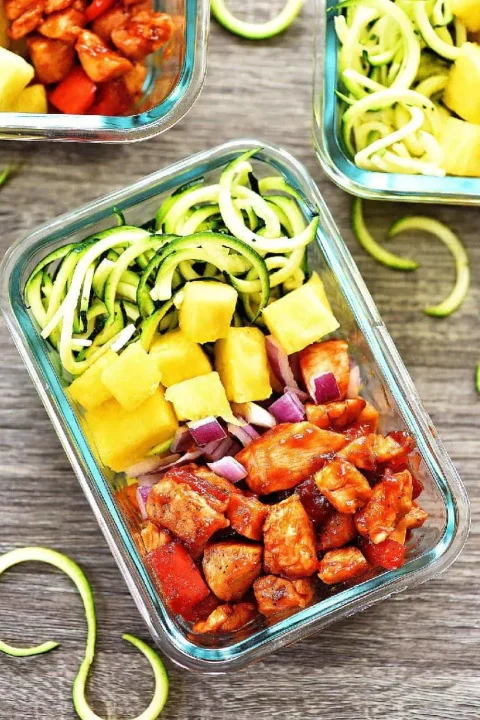 This Hawaiian Chicken is part of a collection of Meal Prep Chicken Bowls