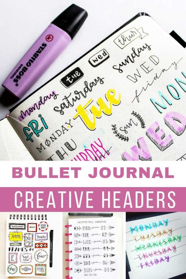These bullet journal header ideas are so creative and just what i need to bring my journal to life!