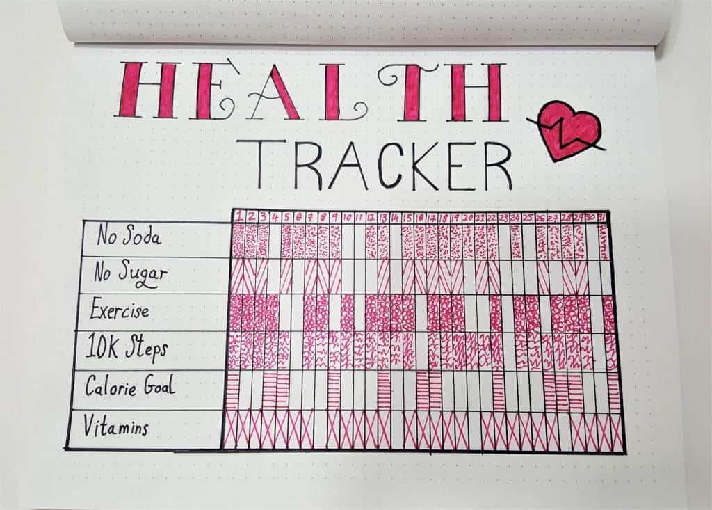 Health Tracker Bullet Journal