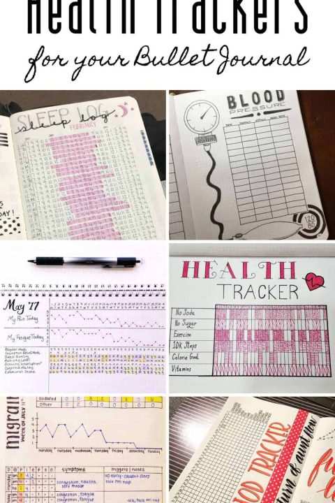 It's time to start putting your wellness first with these health trackers for your bullet journal