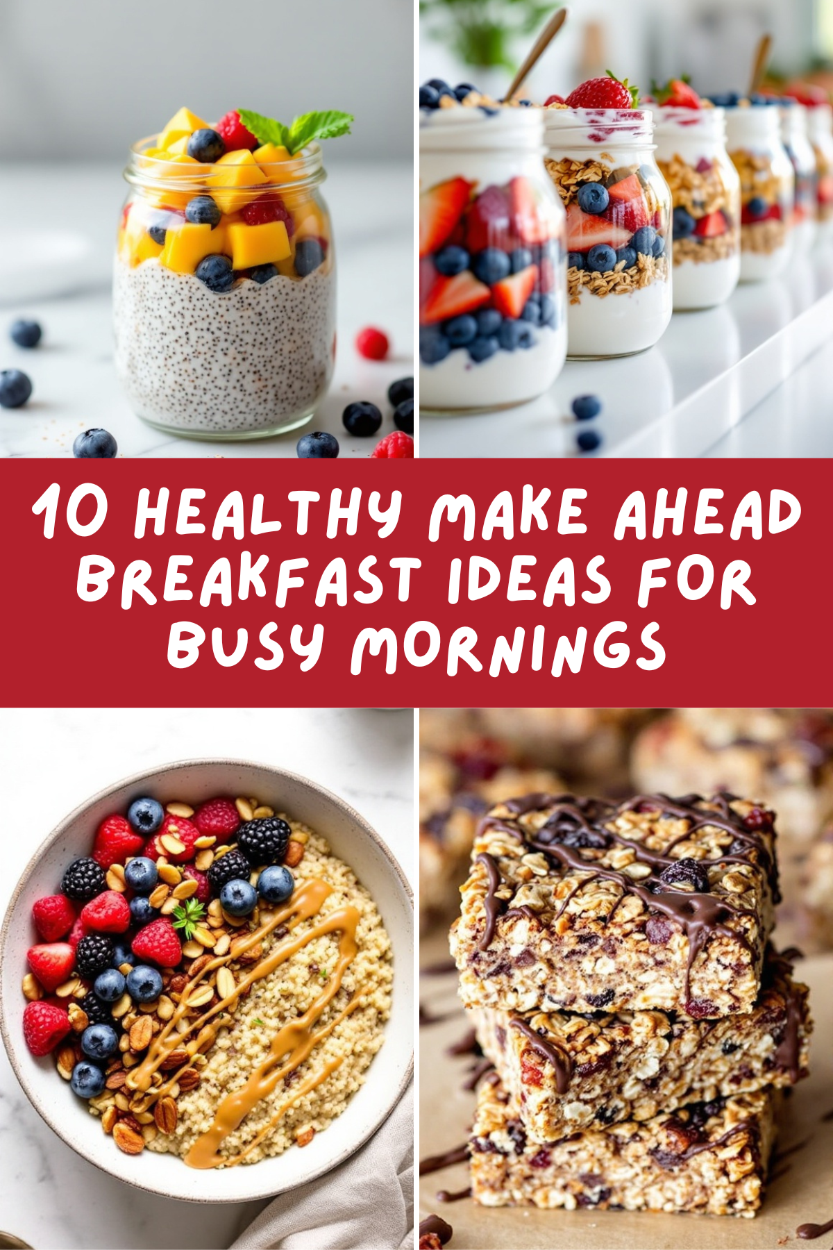 🥣 From overnight oats to freezer-friendly burritos, these make-ahead breakfast recipes are life-savers for busy mornings. Save this roundup for inspiration! #BreakfastPrep #HealthyEating