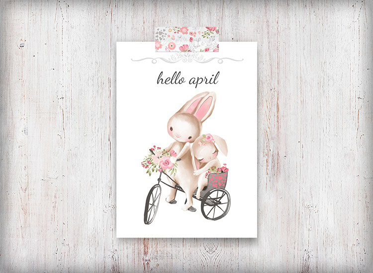 Hello April Bunny Printable