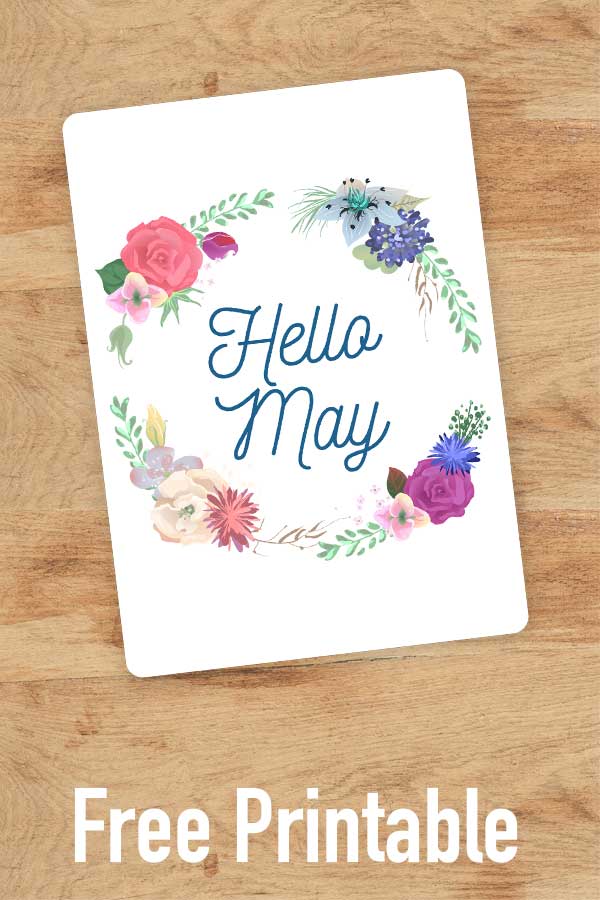 Welcome May with this pretty floral cover page. #bulletjournal #printable