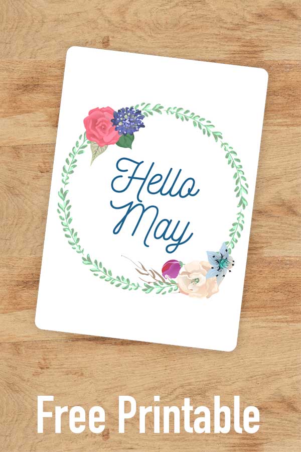 Welcome in May with this pretty floral bullet journal cover page 