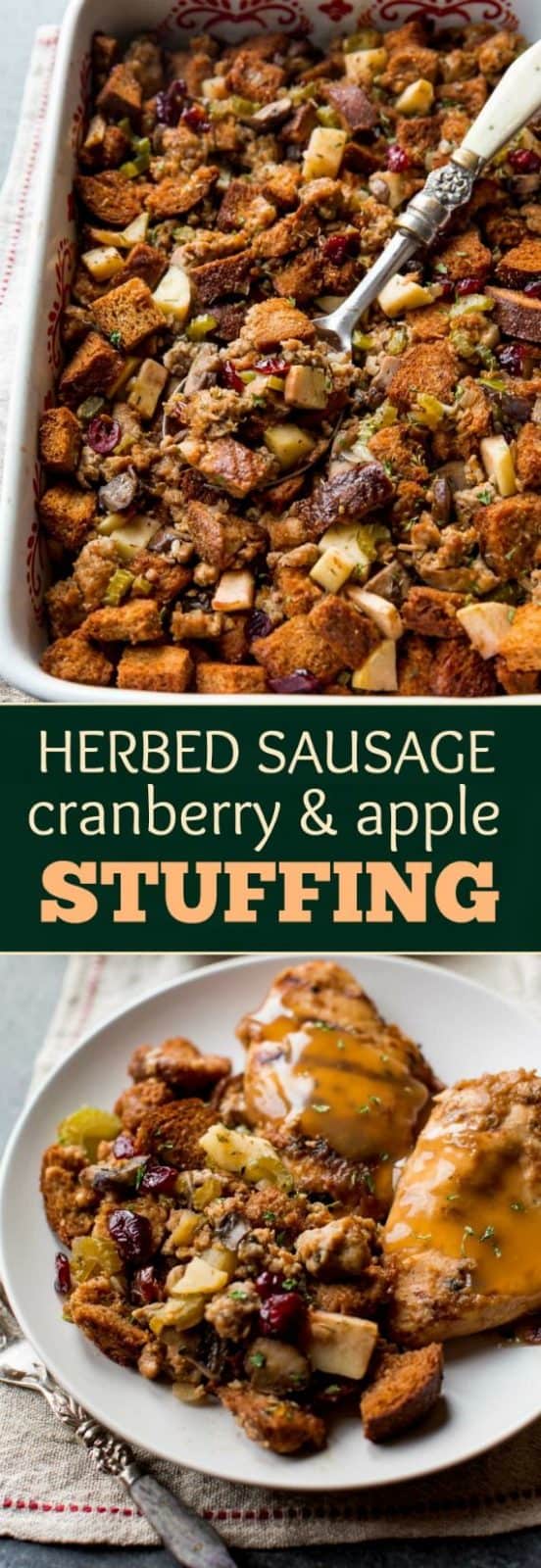 Herbed Sausage, Cranberry, and Apple Stuffing