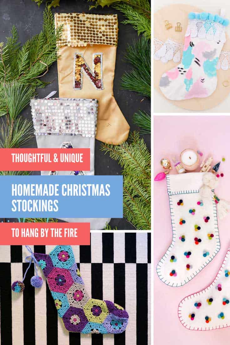 These homemade Christmas stocking patterns are just what you need to bring a festive touch to your fireplace this Holiday season. 