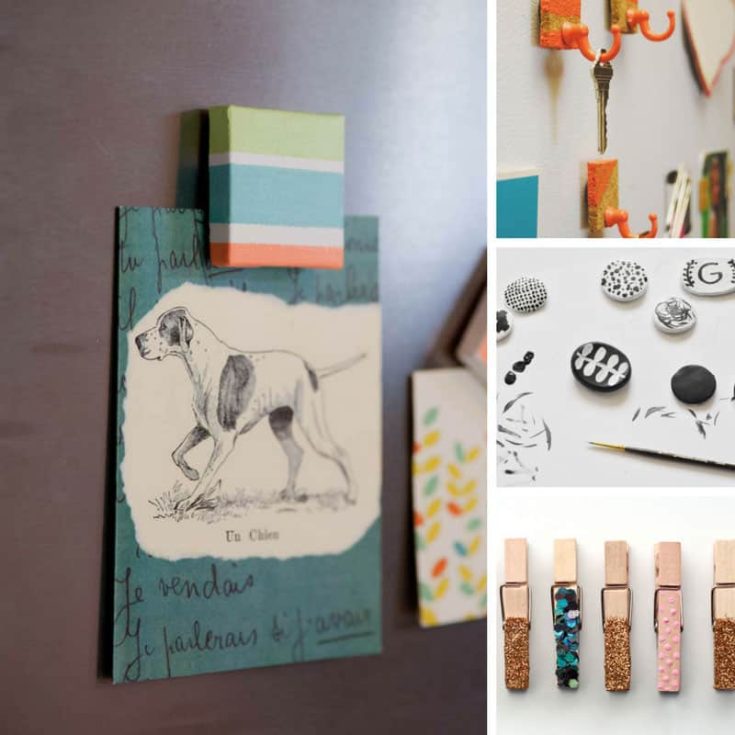 Loving these homemade fridge magnet crafts!