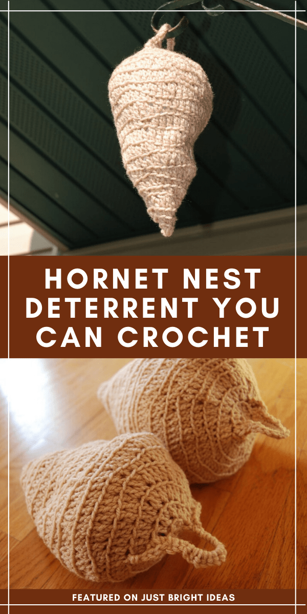 If you have hornets or nests taking over your outdoor patio you should check out this crochet pattern to make a natural deterrent to keep them away. 