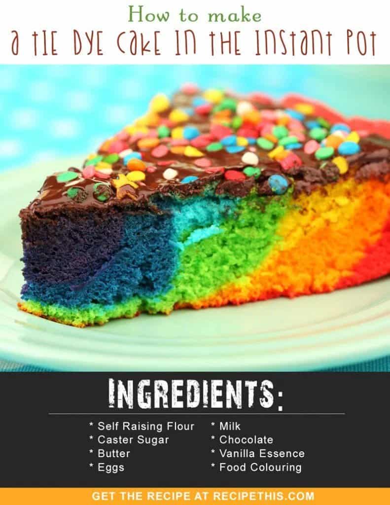 How To Make A Tie Dye Cake In The Instant Pot