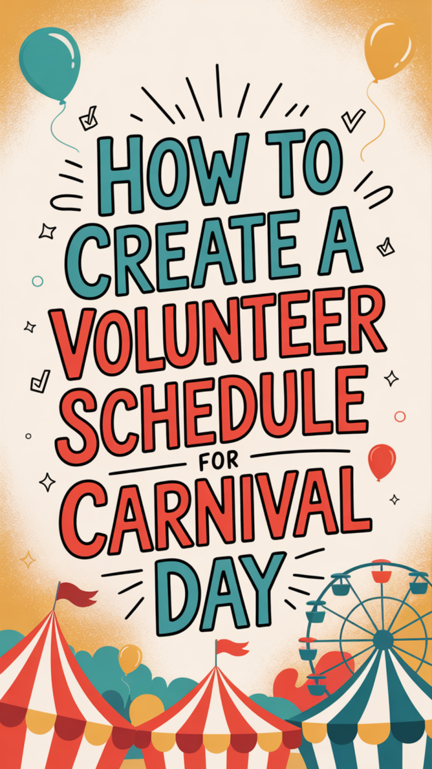 Planning a school carnival? This guide helps you break down time slots, booth roles & communication so your event runs like a dream. #SchoolCarnivalTips #PTAplanning #EventVolunteers #FundraisingHelp