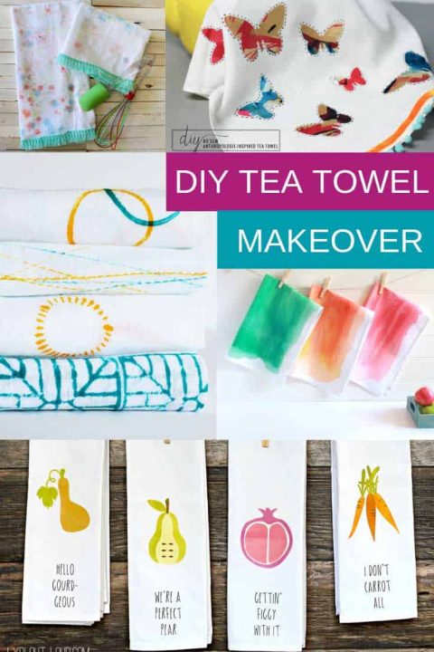 Find out how to decorate kitchen towels in 20 different ways. From embroidery and crochet trims to tie dye there is a project here for you