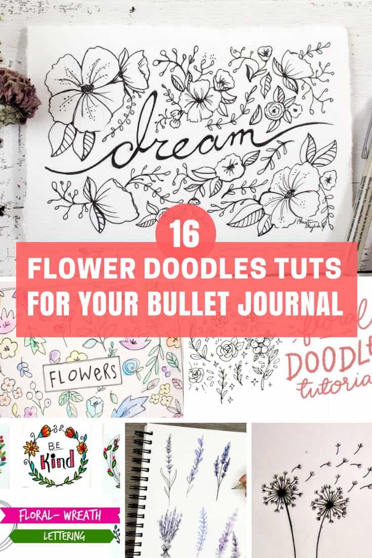 Easy Flower Doodles {Video tutorials to show you how to floral up your ...