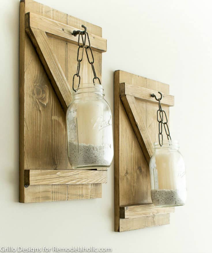 How to Make Hanging Mason Jar Candle Holders