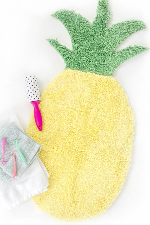 How to Make a Pineapple Shaped Bath Mat