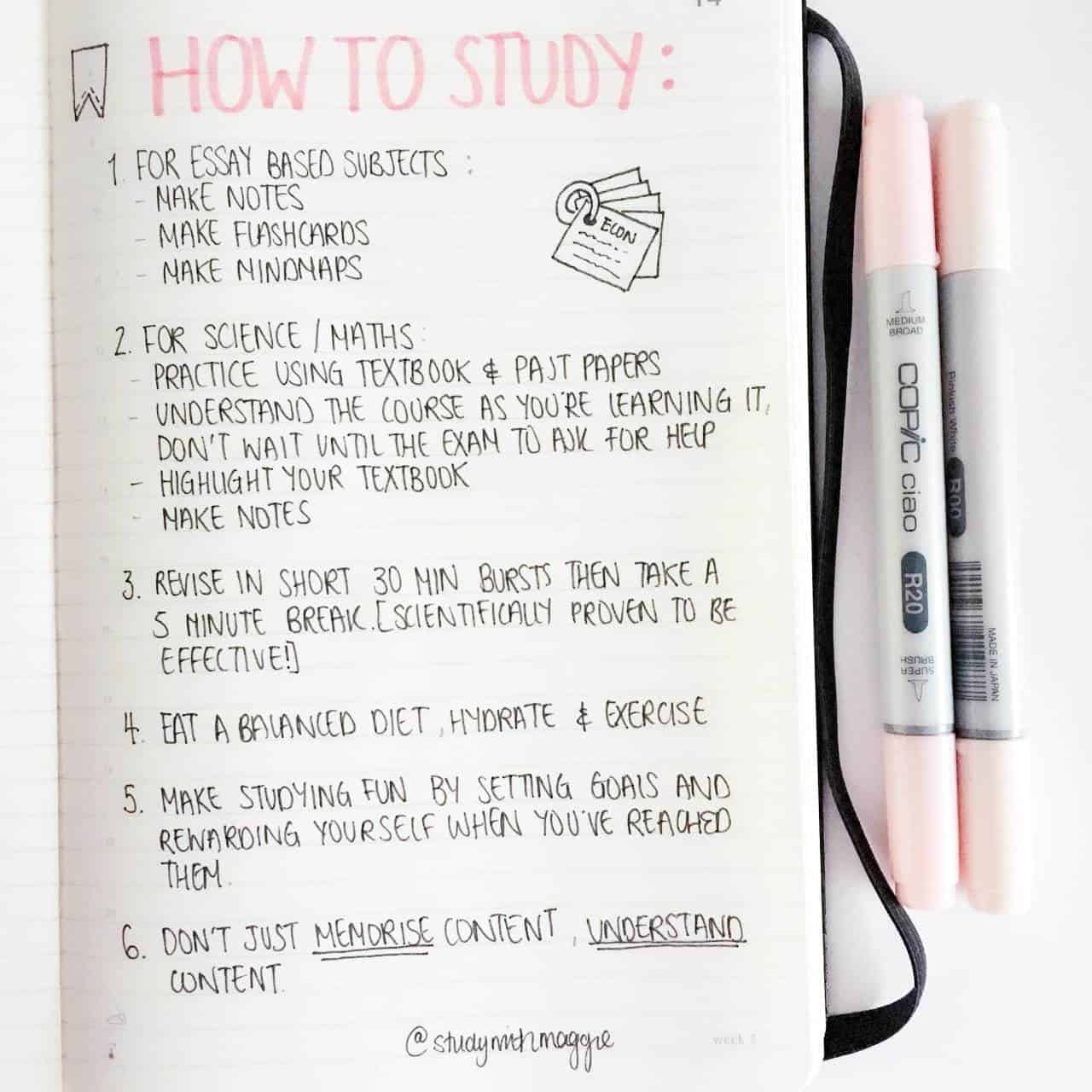 How to Study Page