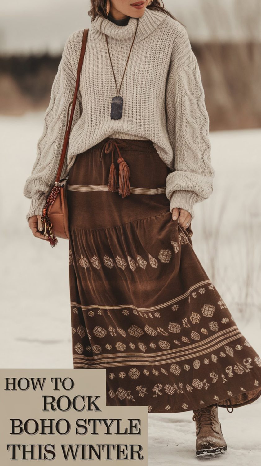 Rock your bohemian vibe this winter! Discover 10 stylish and practical boho outfits to keep you warm and fabulous.❄️? #BohoWinter #FashionInspo #LayeredStyle