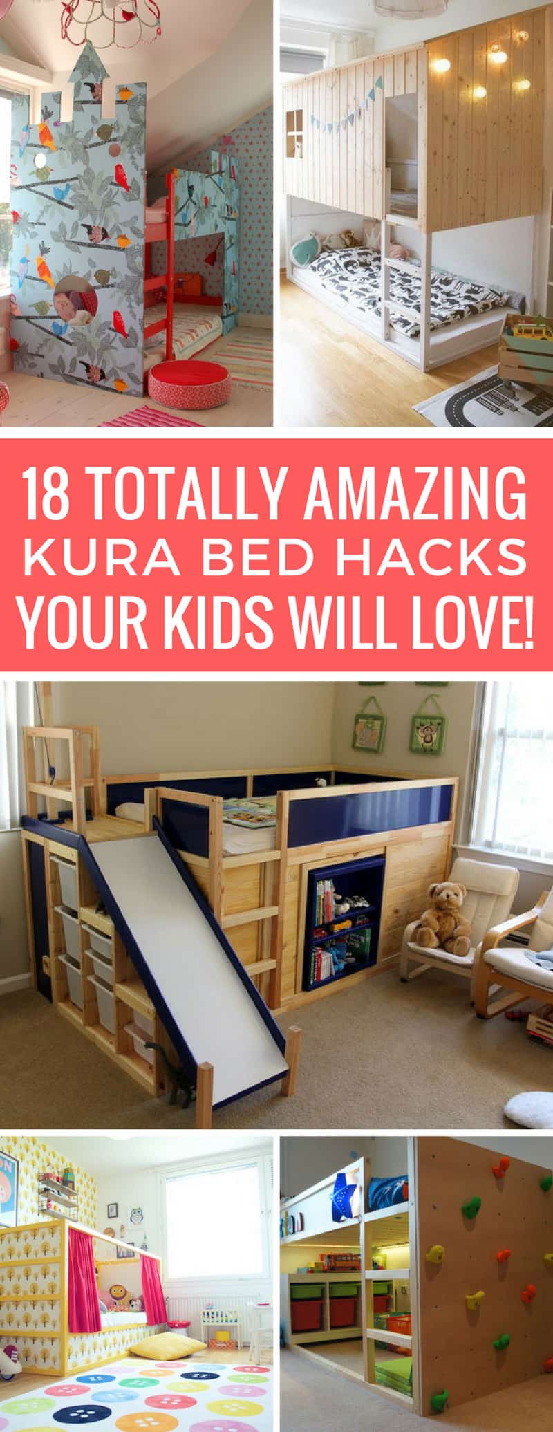 Wow - I never knew you could make a Kura bed look so awesome! These hacks are brilliant!