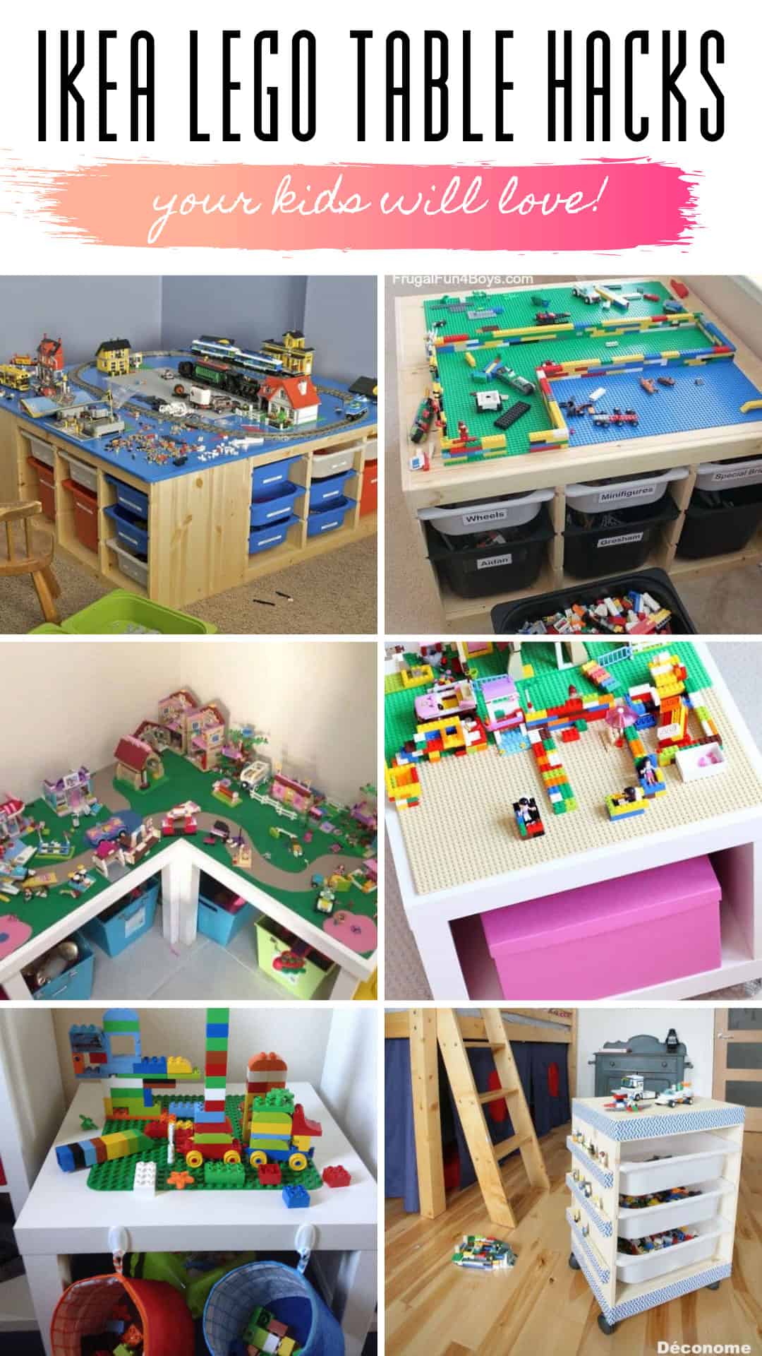 IKEA LEGO Table Hacks for kids