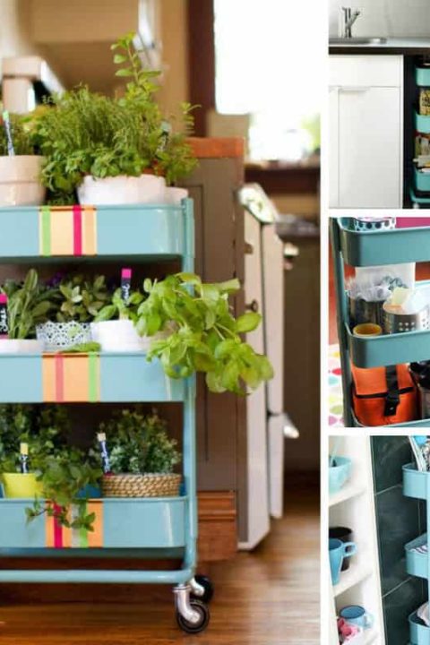 So many genius uses for the IKEA Raskog cart in the kitchen!