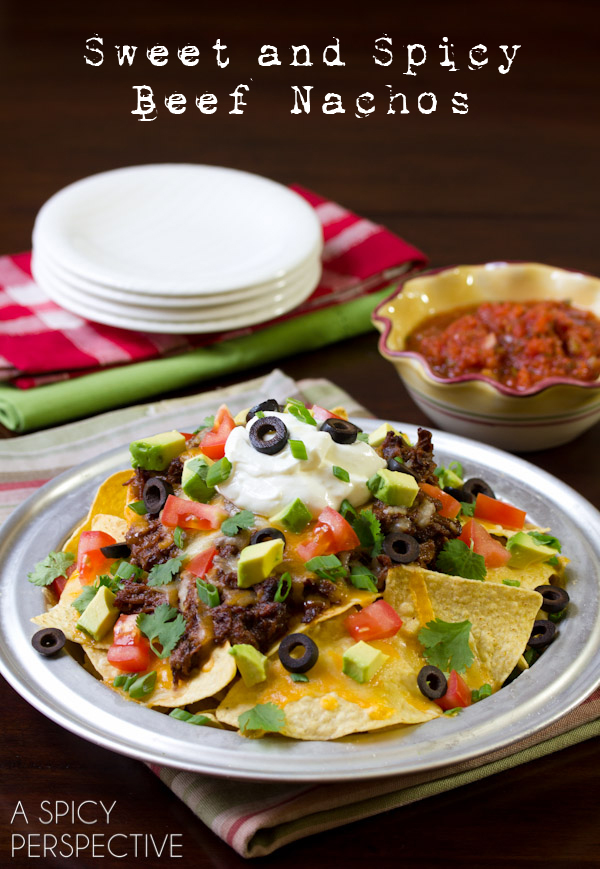 Sweet and Spicy Beef Nachos