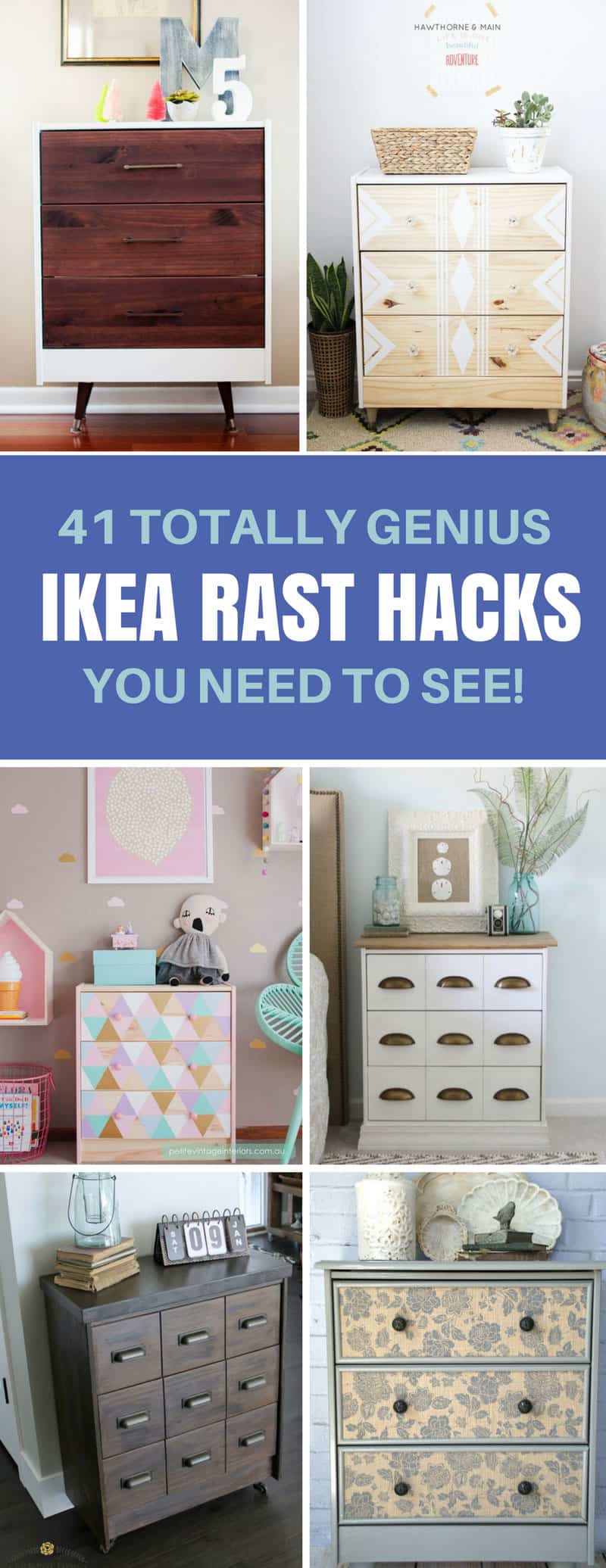 Ikea Rast Hack Ideas - I had no idea there were so many ways to take a cheap but boring piece of furniture and turn it into something stylish and practical!