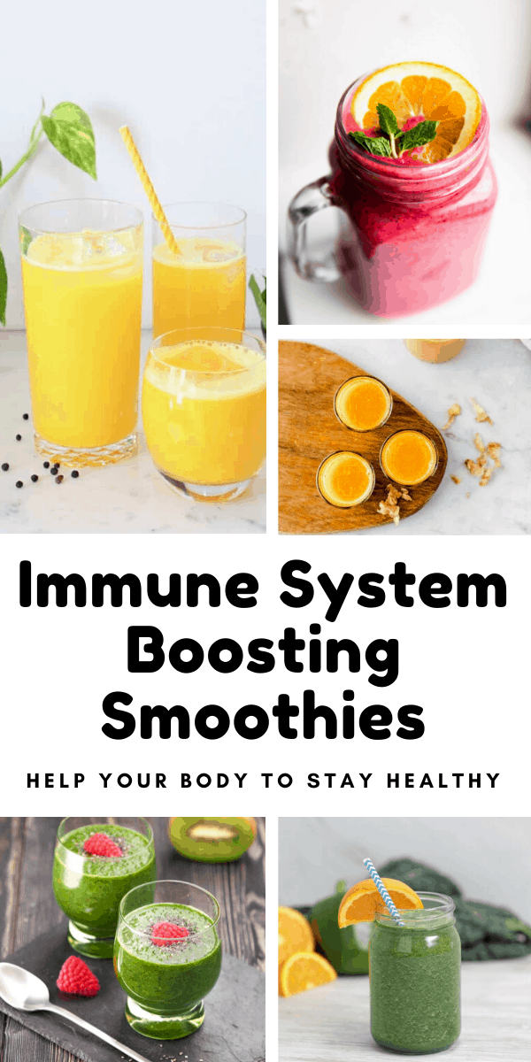 These immune system boosting smoothies are just what you need to keep your body healthy during a flu outbreak #flu #smoothies #immunesystem