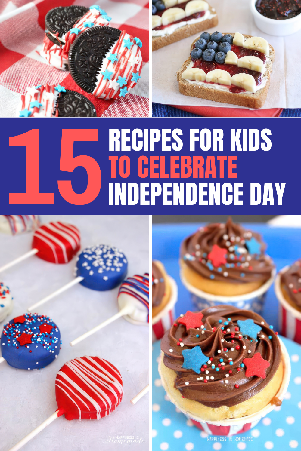 Celebrate the 4th of July with these delicious and simple recipes that kids can make! From colorful cupcakes to patriotic popsicles, these red, white, and blue treats are perfect for the holiday. Tap to see all the tasty ideas! 🎆🍦🍰