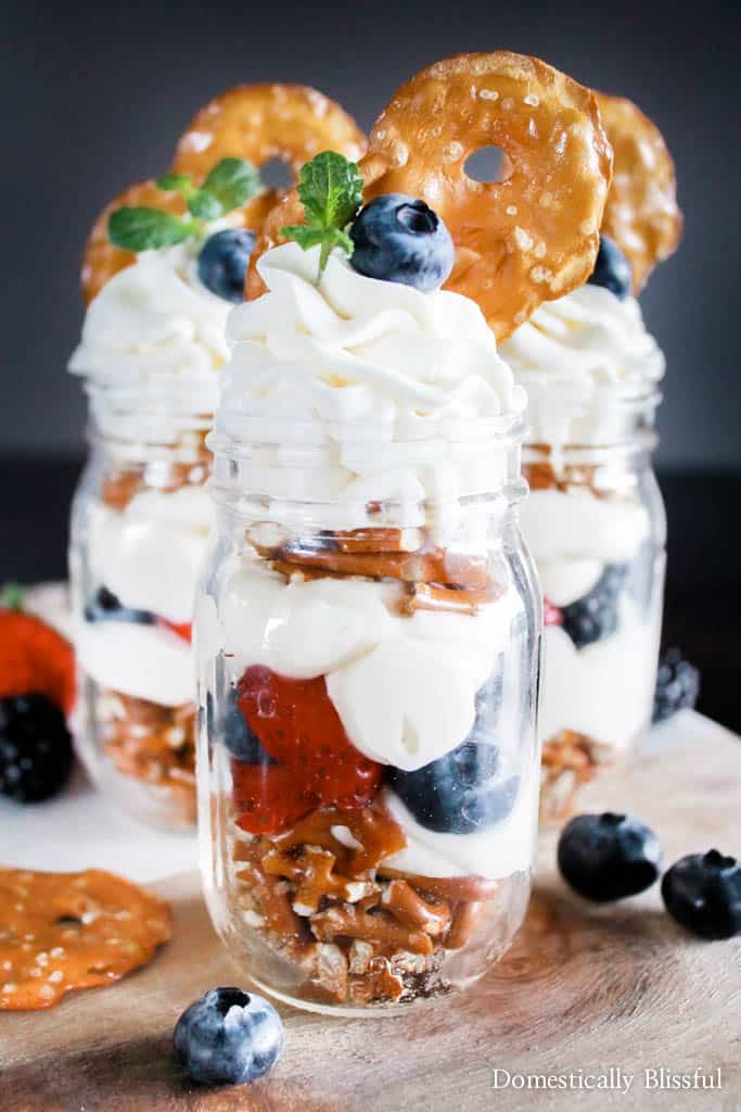Individual Berry Pretzel Trifles