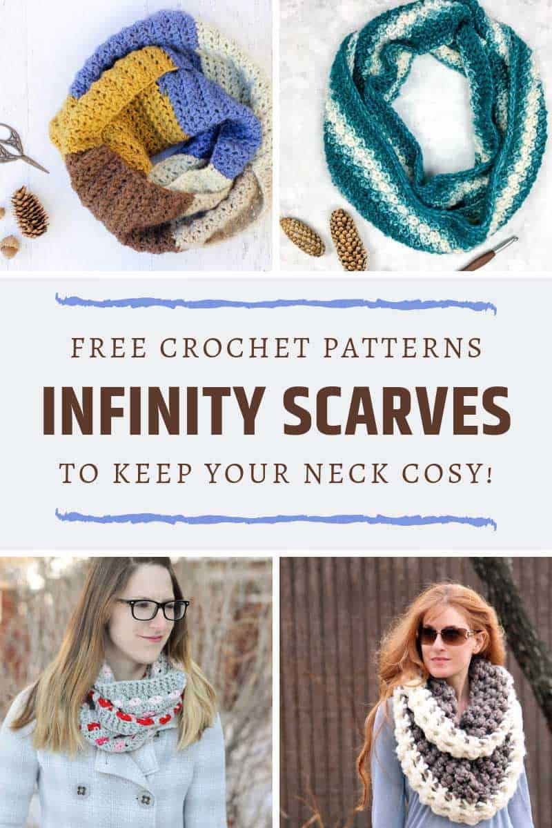 Free Infinity Scarf Crochet Patterns {to keep your neck warm and snug!}