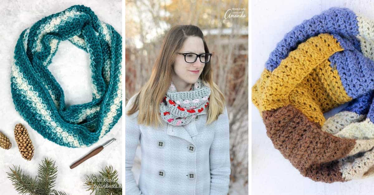Free Infinity Scarf Crochet Patterns {to keep your neck warm and snug!}