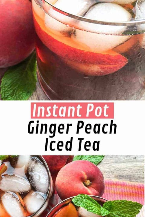 This Instant Pot Ginger-Peach Iced Tea  is the perfect way to beat the heat this summer.