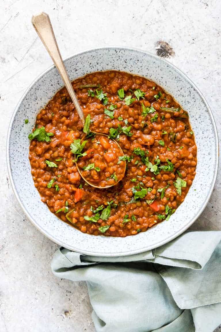 Instant Pot Lentil Soup – Mexican Flavours {Vegan, Gluten-Free}