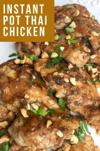 Today we're sharing a recipe for delicious Instant Pot Thai chicken thighs which are perfect for dinner. And as a bonus any leftovers can be shredded to make healthy and delicious wraps for lunch the next day!