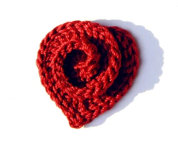 Irish Crochet Spiral Heart Pattern