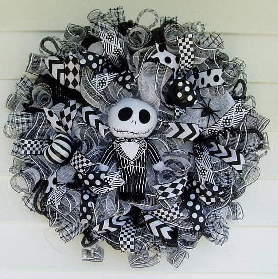 Jack Skellington Deco Mesh Wreath