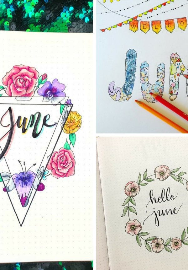 June Cover Pages for Bullet Journal