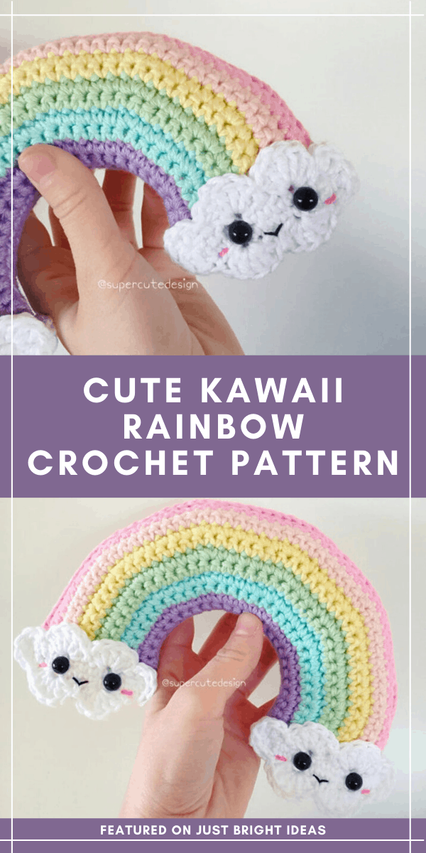 This happy rainbow crochet pattern works up quickly and is sure to make you smile