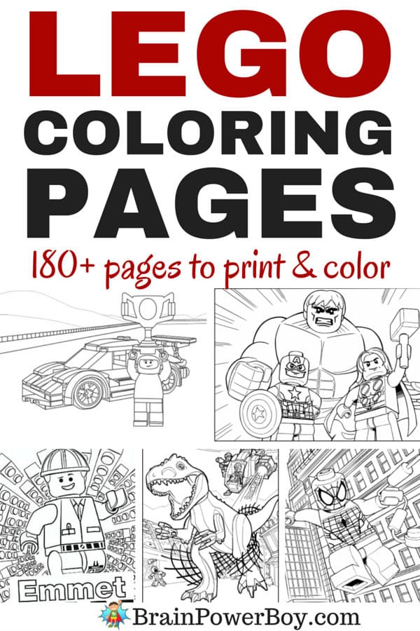 180+ Free Printable LEGO Coloring Pages!