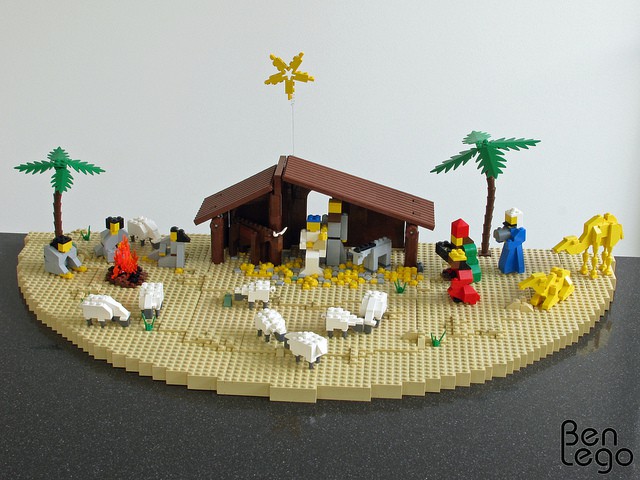 The kids will go CRAZY when they see this! A Nativity scene built out of LEGO. GENIUS!