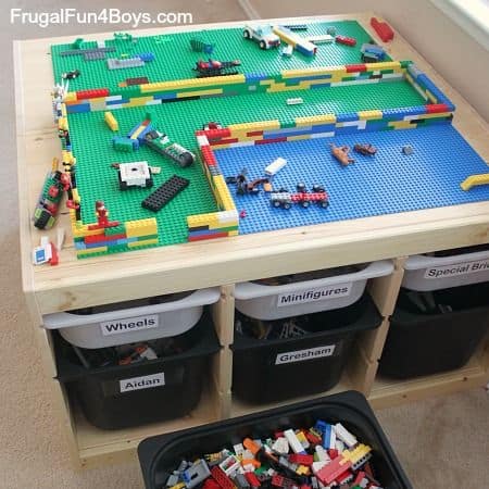 Large LEGO table with storage